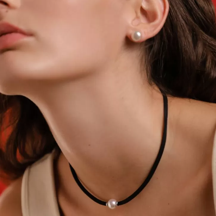 sifnos_adjustable_unisex_elastic_necklace_black_3.webp Outlet Majorica Sifnos Adjustable Unisex Elastic Necklace Black