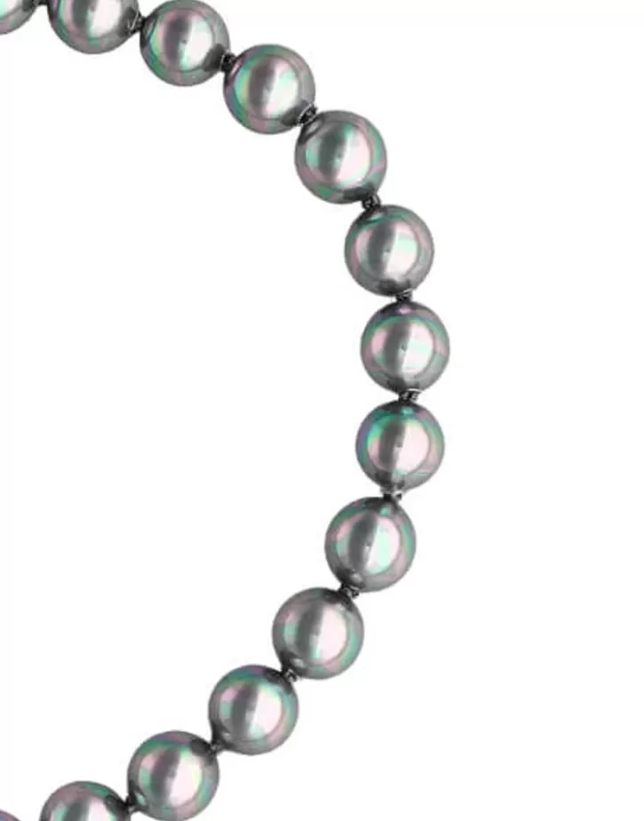Flash Sale Majorica Silver Bracelet Lyra With 6Mm Gray Pearls