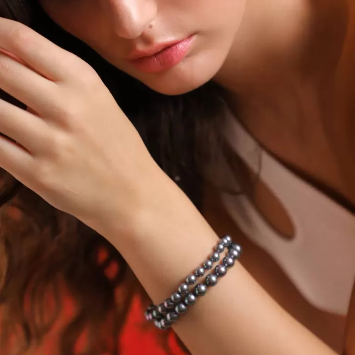 silver_bracelet_lyra_with_8mm_gray_pearls_3.webp Best Sale Majorica Silver Bracelet Lyra With 8Mm Gray Pearls