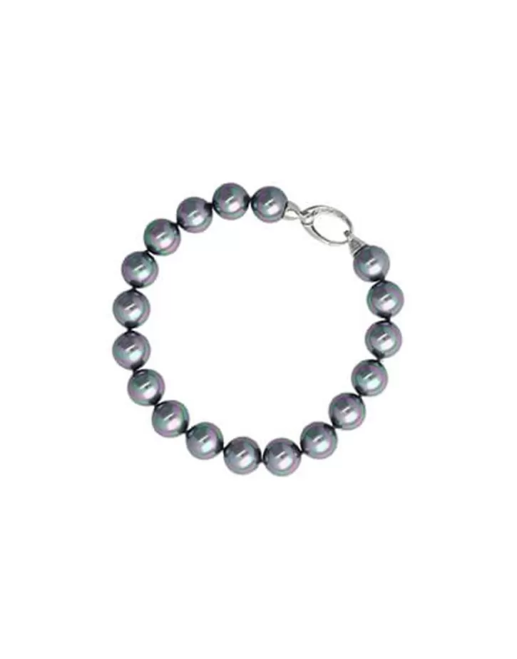 Hot Majorica Silver Bracelet With 10Mm Gray Pearls Lyra