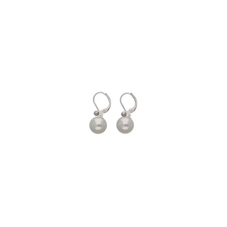 Store Majorica Silver Earrings Nuada With 10Mm White Pearl French Clasp