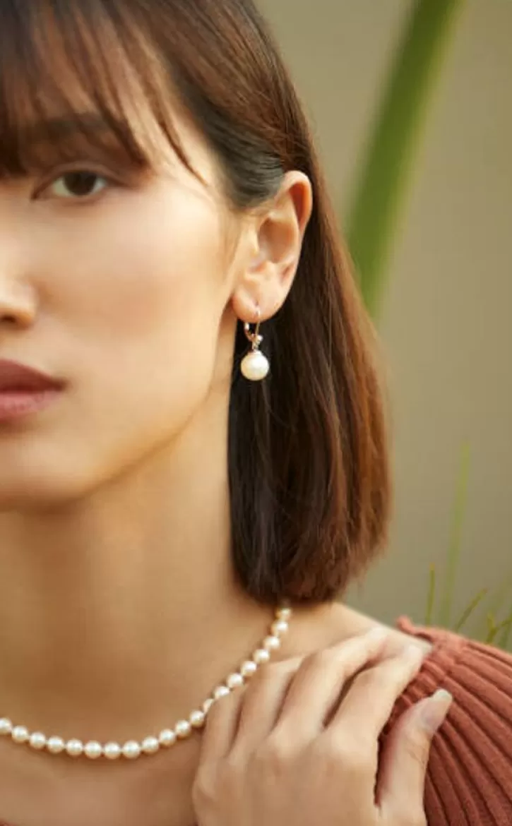 Store Majorica Silver Earrings Nuada With 10Mm White Pearl French Clasp