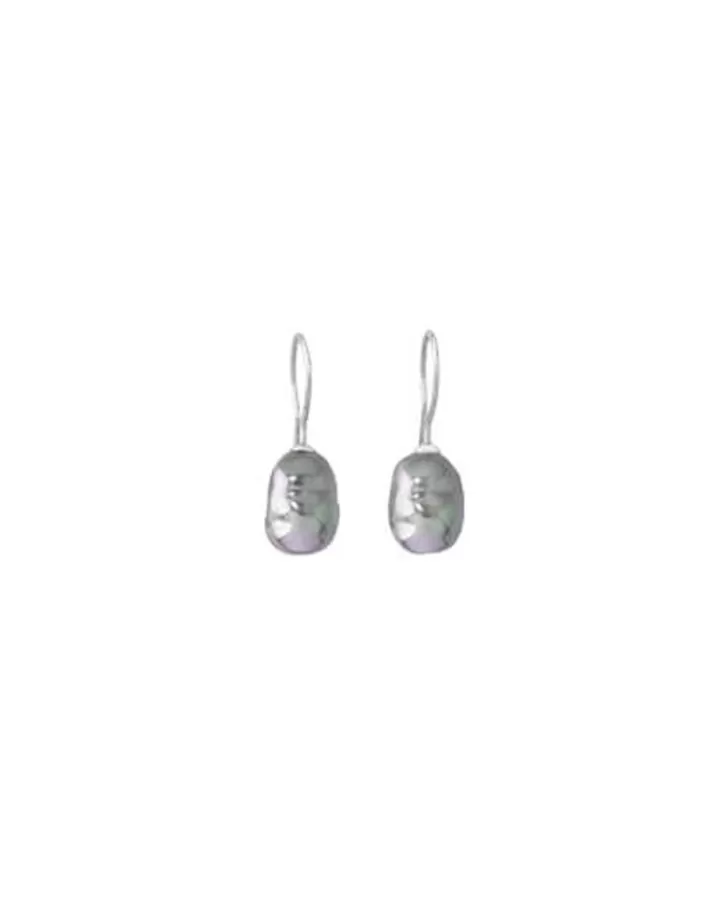 Outlet Majorica Silver Earrings Tender 8Mm Gray Baroque Pearl