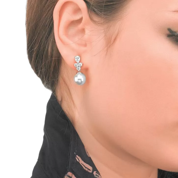 silver_earrings_venus_with_10mm_white_pearl_and_zircons_2.webp Outlet Majorica Silver Earrings Venus With 10Mm White Pearl And Zircons