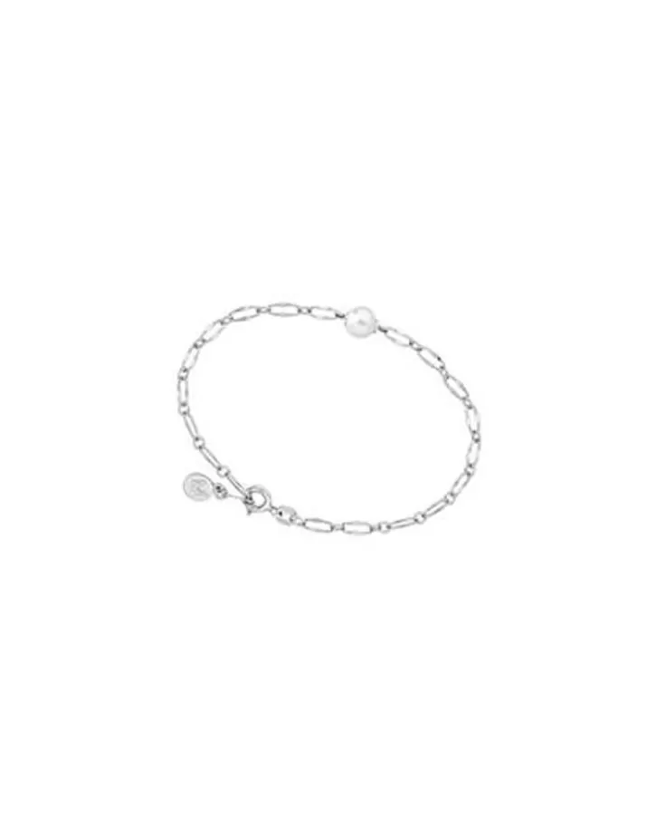 Cheap Majorica Silver Link Bracelet Cies With White Pearl
