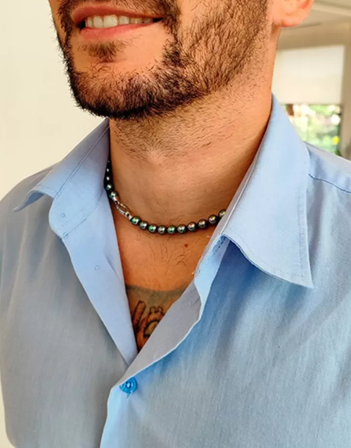 silver_lyra_necklace_gray_pearls_10mm_45cm_2.webp Flash Sale Majorica Silver Lyra Necklace Gray Pearls 10Mm 45Cm