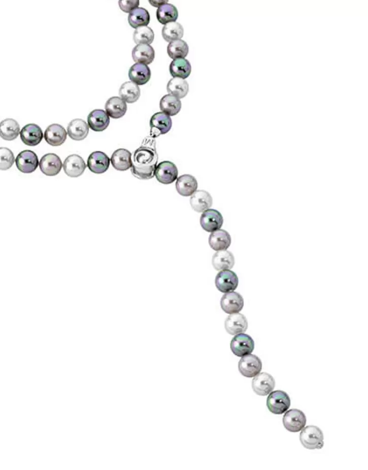 silver_necklace_lyra_10mm_90cm_white_gray_and_nuage_2.webp Clearance Majorica Silver Necklace Lyra 10Mm 90Cm White, Gray And Nuage