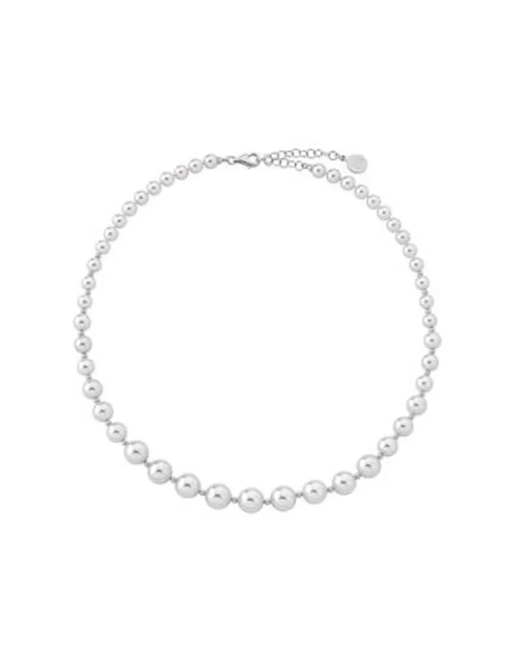 Flash Sale Majorica Silver Necklace Lyra 6/10Mm 43Cm