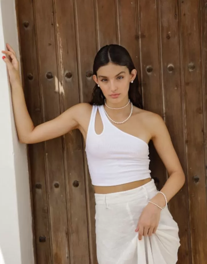 Store Majorica Silver Necklace Lyra 6Mm White Pearls 40Cm