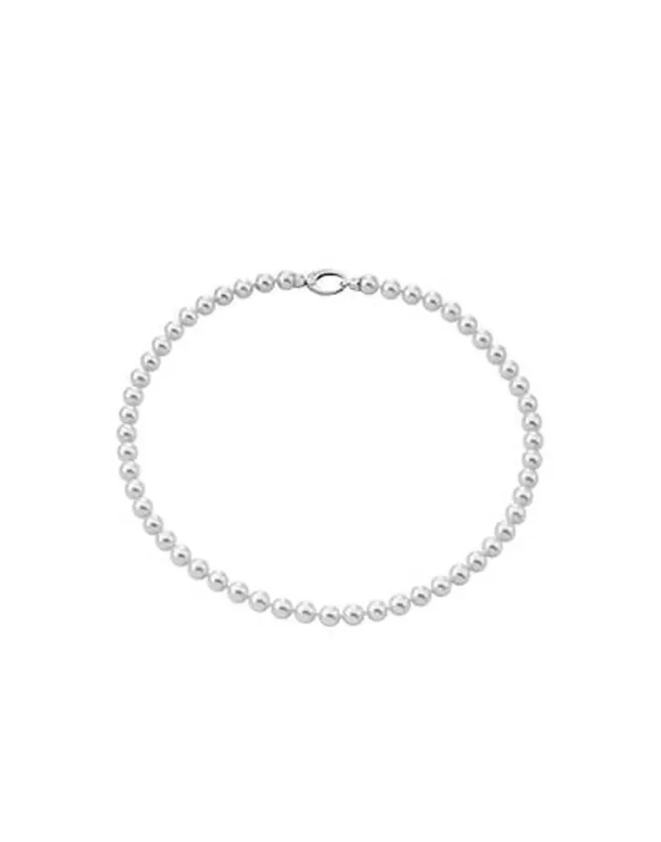Hot Majorica Silver Necklace Lyra 7Mm 50Cm
