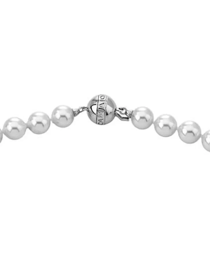 Online Majorica Silver Necklace Lyra 8Mm 50Cm