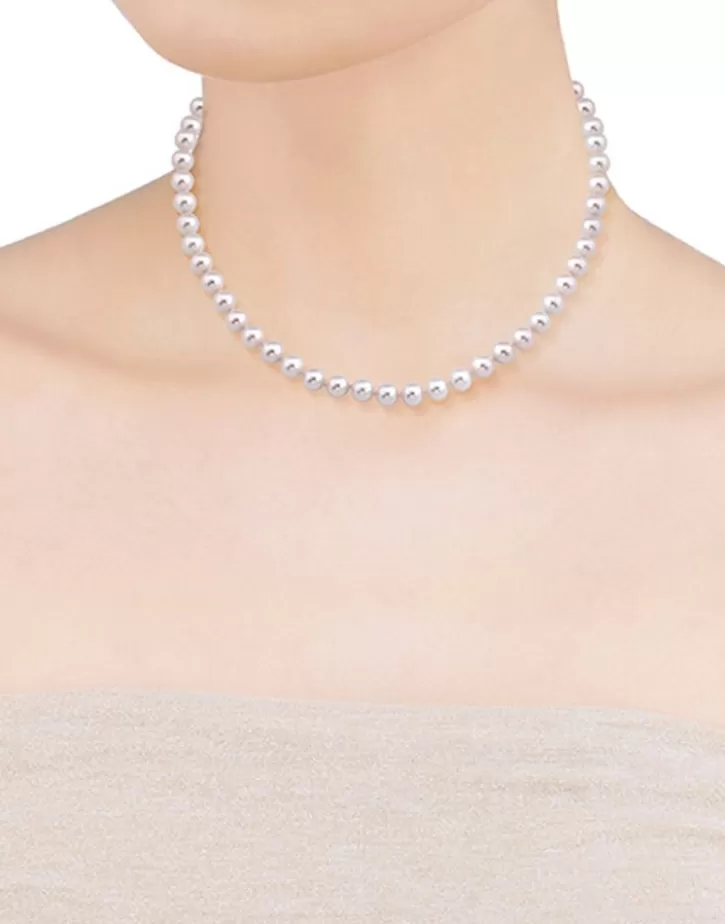 Online Majorica Silver Necklace Lyra 8Mm 50Cm