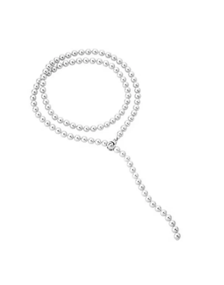 Store Majorica Silver Necklace Lyra 8Mm 90Cm
