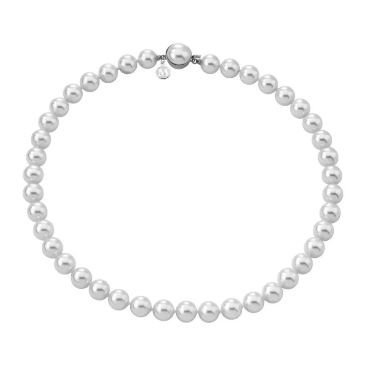 Outlet Majorica Silver Necklace Lyra 8Mm Pearls 45Cm