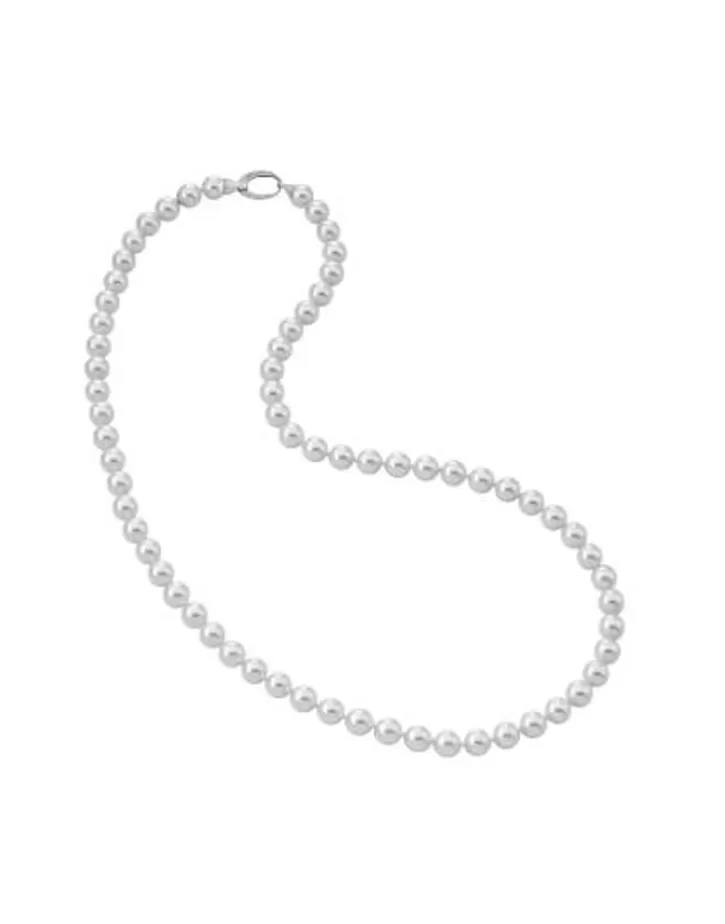 Best Sale Majorica Silver Necklace Lyra With White Pearls 10Mm 60Cm