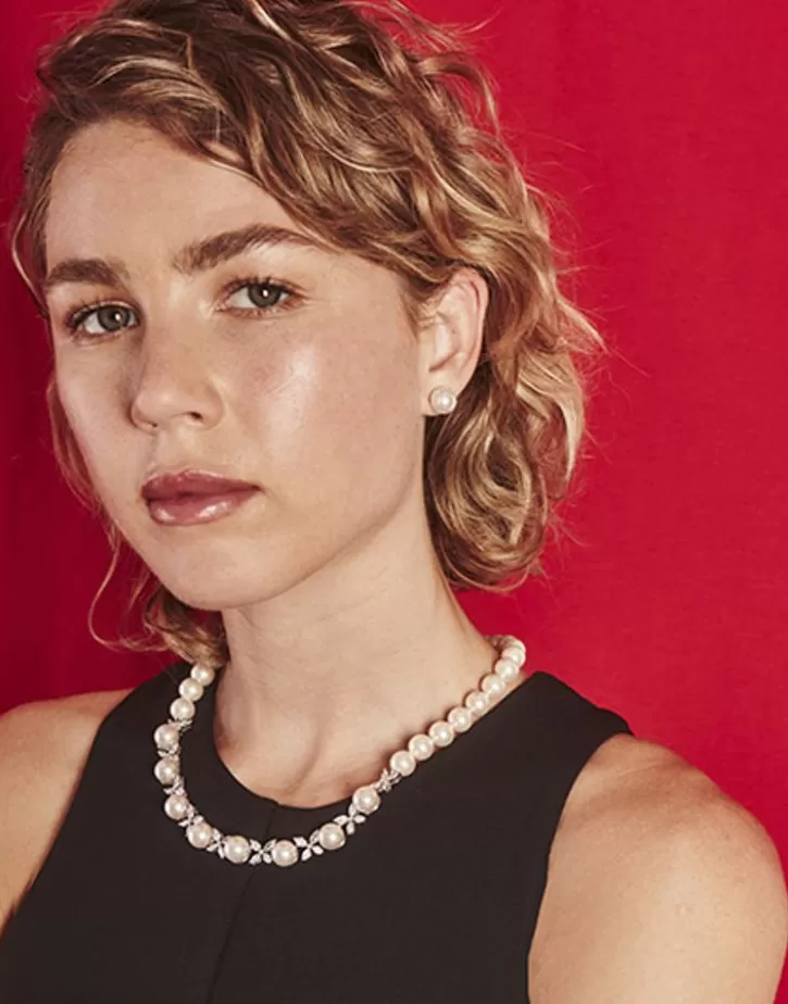 silver_necklace_with_pearls_and_zircons_venus_5.webp New Majorica Silver Necklace With Pearls And Zircons Venus