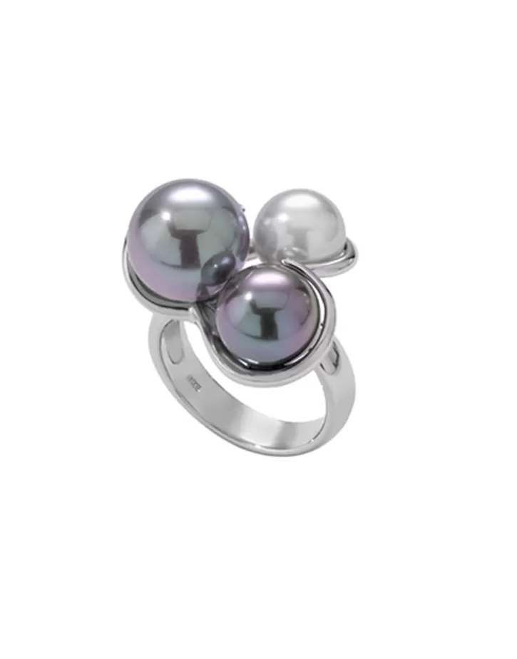 Cheap Majorica Silver Ring Galaxy With Multicoloured Pearl