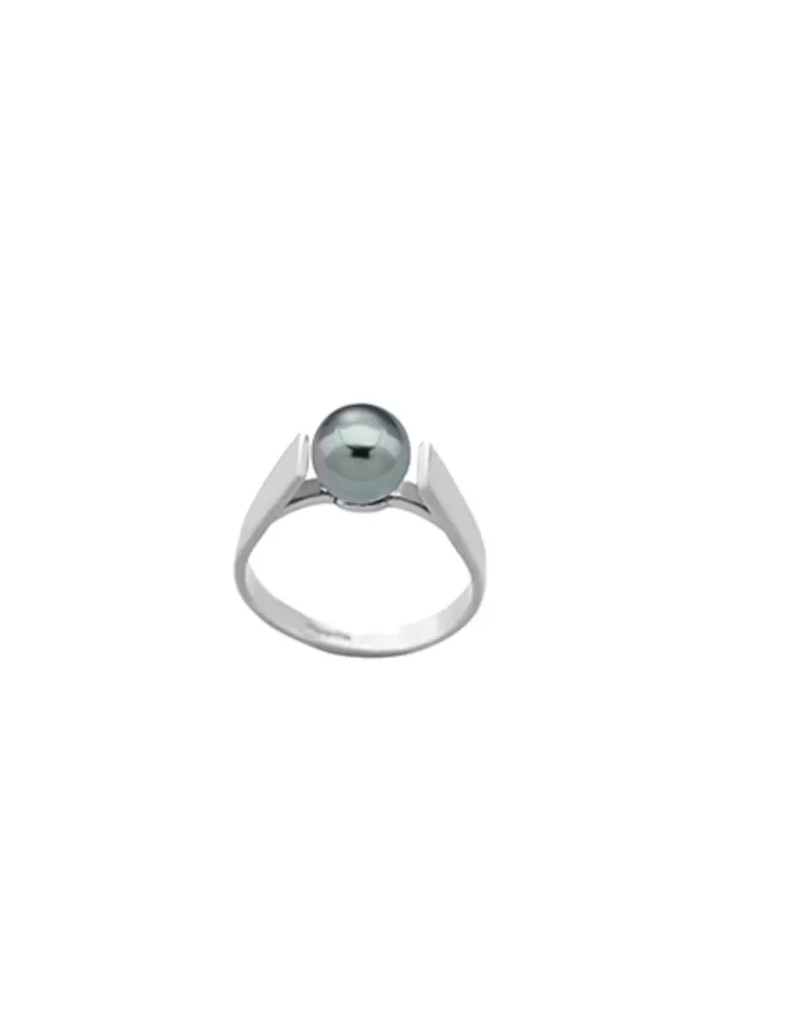 Online Majorica Silver Ring Nuada With 7Mm Gray Pearl