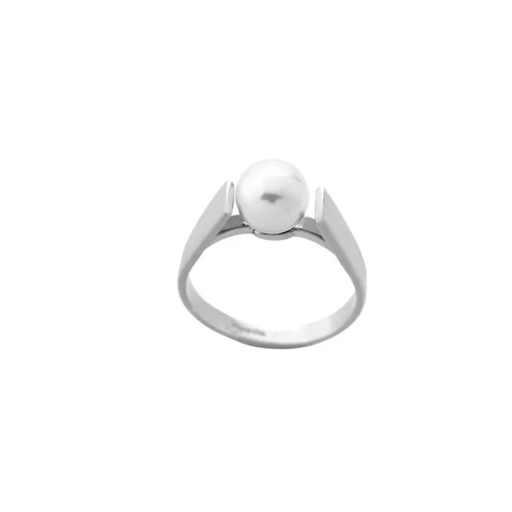 Sale Majorica Silver Ring Nuada With 7Mm White Pearl