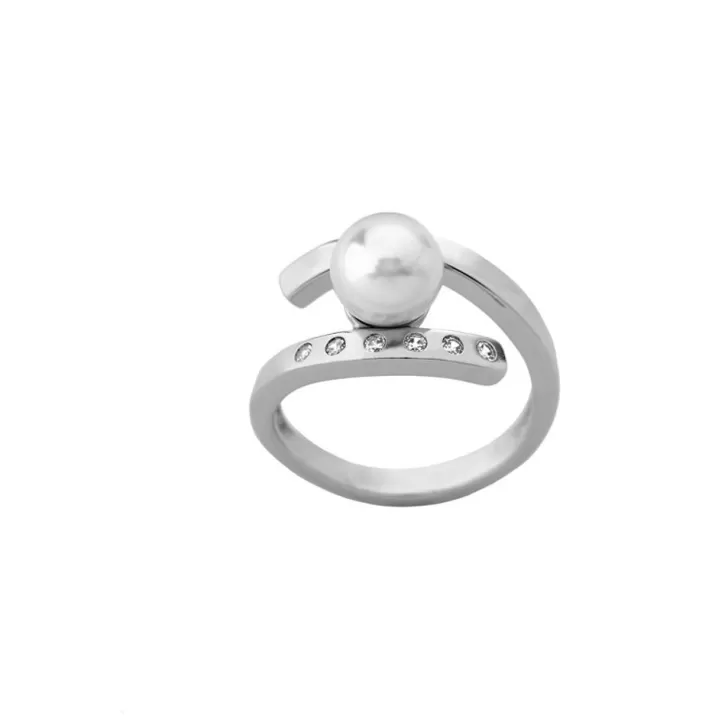 Discount Majorica Silver Ring Selene With Pearl And Zircons