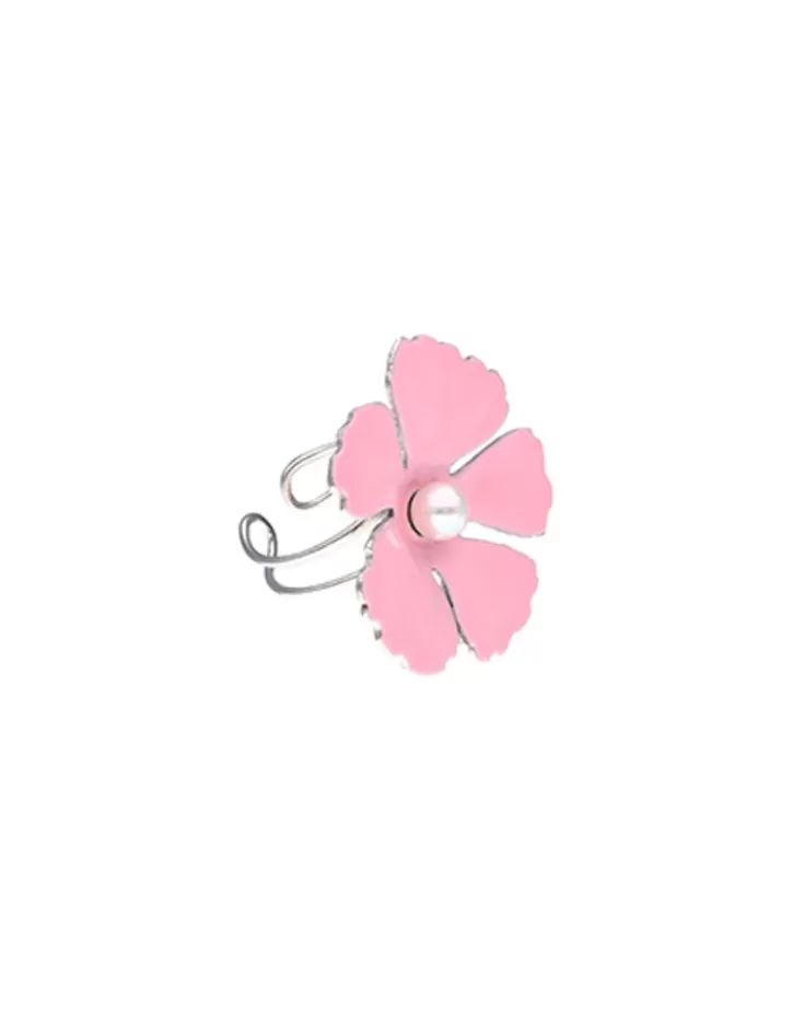 Best Majorica Silver Santorini Large Pink Flower Ring
