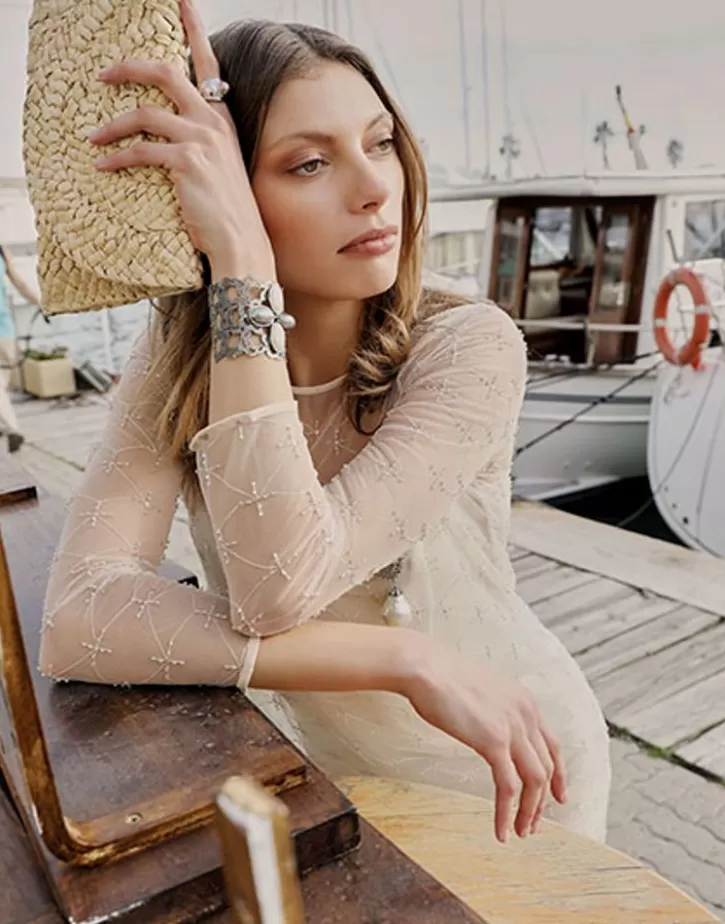 silver_tahiti_ring_with_tahiti_halfball_pearl_5.webp Best Sale Majorica Silver Tahiti Ring With Tahiti Half-Ball Pearl