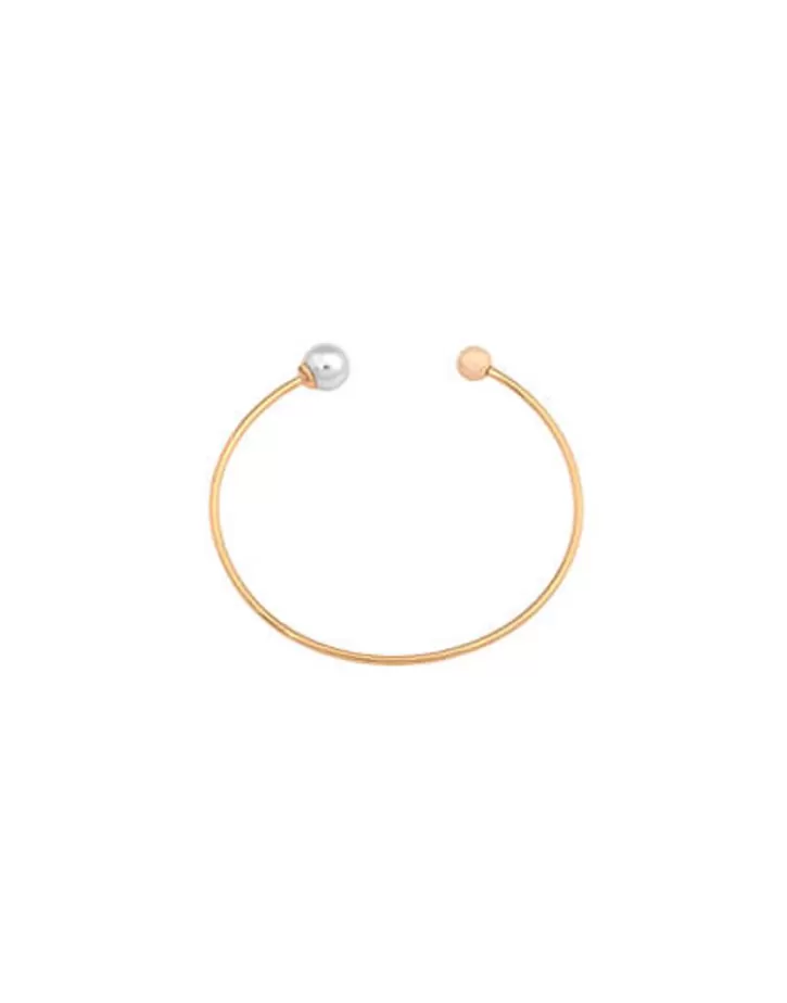 Hot Majorica Small Gold Plated Bracelet Aura With White Pearl