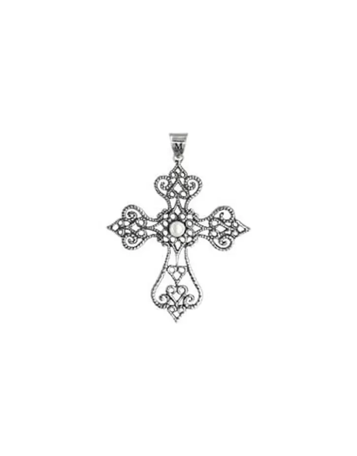 Store Majorica Tudor Pendant Peregrina With Pearl Over Cross