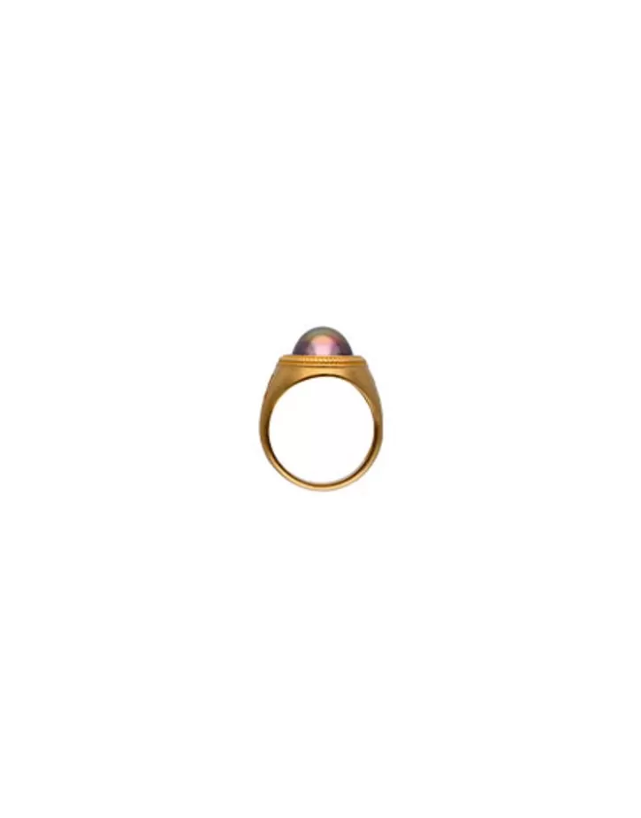 Shop Majorica Zale Hallmark Ring With Oval Pearl In Aubergine