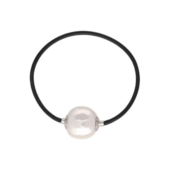 zindis_175cm_leather_bracelet_3.webp Store Majorica Zindis 17,5Cm Leather Bracelet