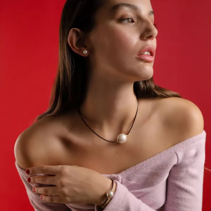 zindis_45cm_leather_necklace_4.webp Store Majorica Zindis 45Cm Leather Necklace